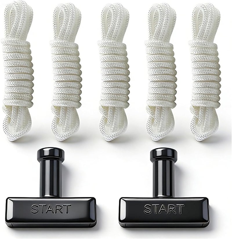 TKCBCD Store Pull Start Cord Rope 140mm 3.5mm String Compatible with Honda GX160 GX200 196 212 224 cc Generator Pressure Washer Snow Blower ATV MTD (2 Pull Start Handle,5× Rope) - Image 1